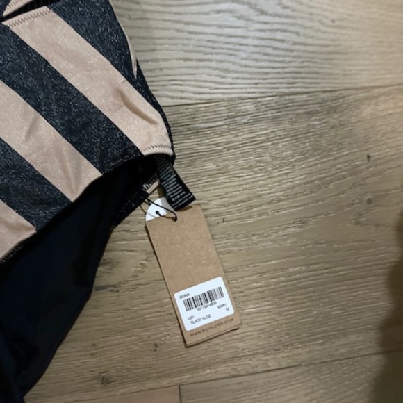 Biliblond Arava Stripes Black and Nude, M,  NWT - Picture 7 of 7